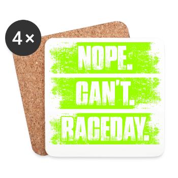 Nope can't raceday Car lover car guy mechanic - Untersetzer (4er-Set) - Weiß - Vorne