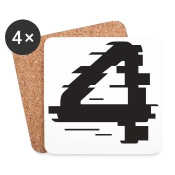4 - Untersetzer (4er-Set) - Weiß - Vorne