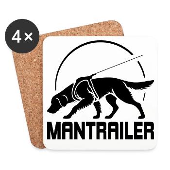 Golden Retriever MANTRAILER Chiens de recherche Chien - Dessous de verre (lot de 4) - blanc - Devant