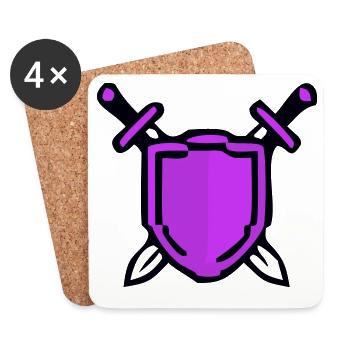 RPG Shield Swords Crest - Coasters (set of 4) - white - Front