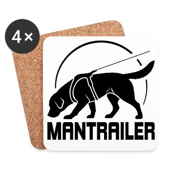 Labrador MANTRAILER Chiens de recherche Chiens Saules chiens - Dessous de verre (lot de 4) - blanc - Devant