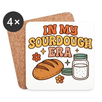 Backen Bäckerin Sauerteig In My Sourdough Era - Untersetzer (4er-Set) - Weiß - Vorne