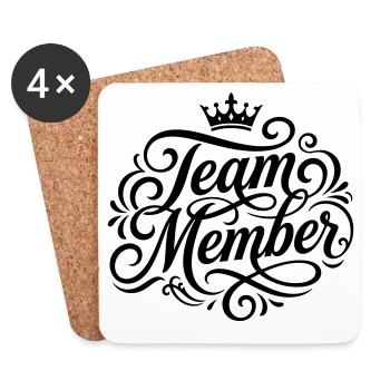 Team Member - Coasters (set of 4) - white - Front