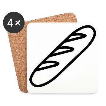 baguette_ - Coasters (set of 4) - white - Front