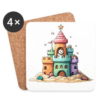 Sandbox Star Adventure - Coasters (set of 4) - white - Front