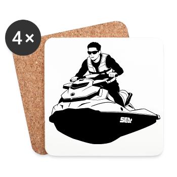 Water Craft - Coasters (set of 4) - white - Front