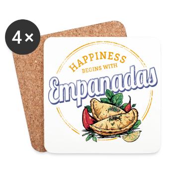 Empanada Snack Vintage Espagne Rétro Dumplings - Dessous de verre (lot de 4) - blanc - Devant