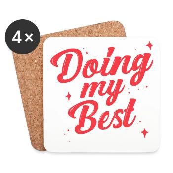 Single Dad Single Dad Doing My Best - Coasters (set of 4) - white - Front