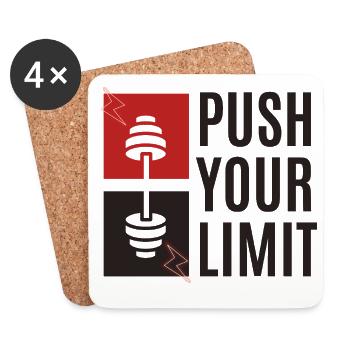 Grenzen verschieben – Designmotivation, Sport - Untersetzer (4er-Set) - Weiß - Vorne