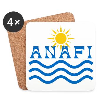 ANAFI Sonne und Wellen - Untersetzer (4er-Set) - Weiß - Vorne