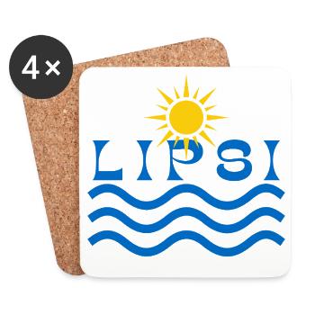 Ondes solaires Lipsi - Dessous de verre (lot de 4) - blanc - Devant