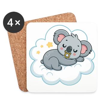 Traumhafter Koala auf Schnullerwolke - Untersetzer (4er-Set) - Weiß - Vorne