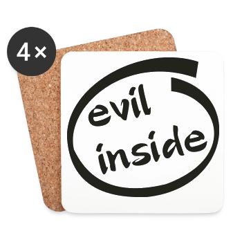 Evil Inside Ring Graphic - Untersetzer (4er-Set) - Weiß - Vorne