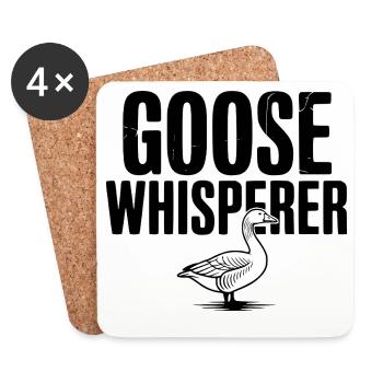 Goose Whisperer - Coasters (set of 4) - white - Front