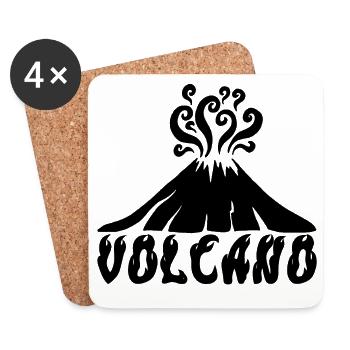 Black Volcano - Coasters (set of 4) - white - Front