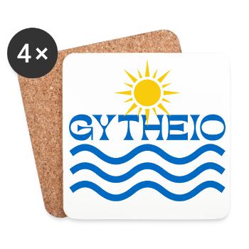 Gytheio Sonne und Wellen - Untersetzer (4er-Set) - Weiß - Vorne