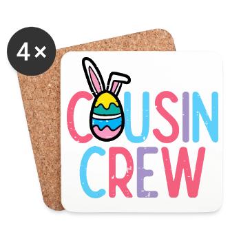 Cousin Crew Easter Bunny Design - Coasters (set of 4) - white - Front