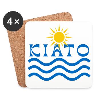 Kiato Sun Waves  - Coasters (set of 4) - white - Front