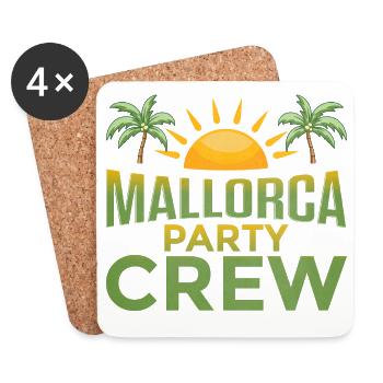 Mykonos Party Crew - Coasters (set of 4) - white - Front