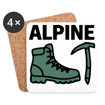 Wanderschuh Eispickel Alpine Bergsteigen Klettern - Coasters (set of 4) - white - Front