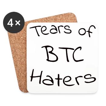 Tears of Bitcoin Haters Tasse - Untersetzer (4er-Set) - Weiß - Vorne