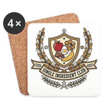 No ingredient list - Coasters (set of 4) - white - Front