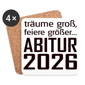 ABI  - Untersetzer (4er-Set) - Weiß - Vorne