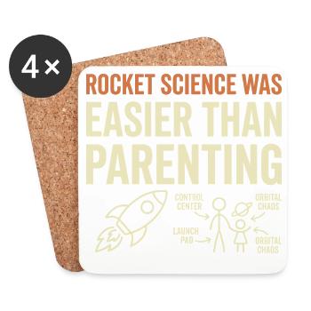 Space Dad Galaxy Dad Best Dad In The Galaxy - Untersetzer (4er-Set) - Weiß - Vorne