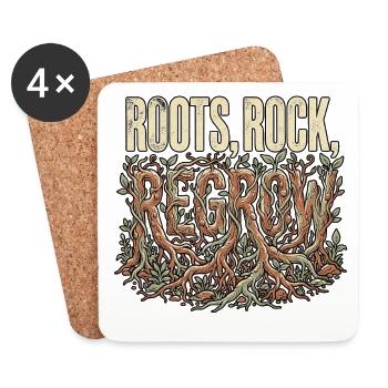Roots Rock Dub - Coasters (set of 4) - white - Front
