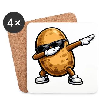 Dabbing Potato - Coasters (set of 4) - white - Front