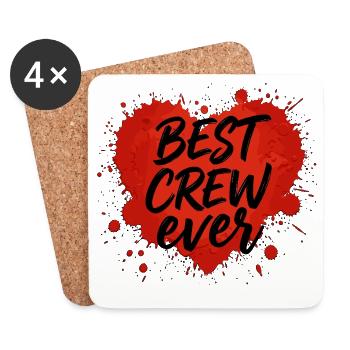 Best Crew Ever Heart Blobs Team Cohesion - Coasters (set of 4) - white - Front