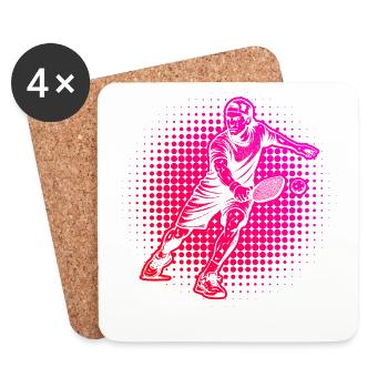Pickleball Sports Gift for Pickleball Scene Fans - Coasters (set of 4) - white - Front