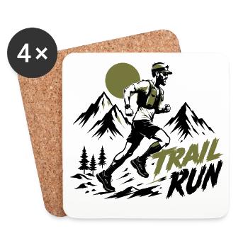 Trail Run - Coasters (set of 4) - white - Front