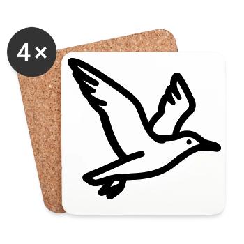 Seagull - Coasters (set of 4) - white - Front