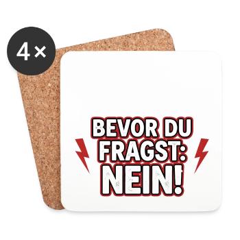 Before You Ask No Statement Morning Grouches - Coasters (set of 4) - white - Front