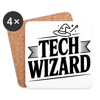 Tech Wizard - Untersetzer (4er-Set) - Weiß - Vorne
