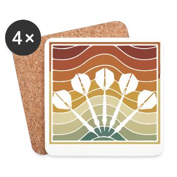 Dart Darts - Coasters (set of 4) - white - Front