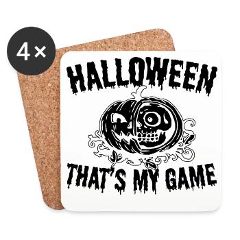 Halloween That's My Game - Halloween Pumpkin - Untersetzer (4er-Set) - Weiß - Vorne