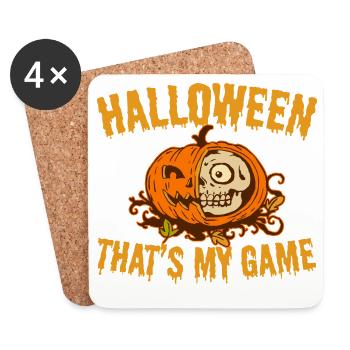 Halloween Party - Halloween That's My Game - Untersetzer (4er-Set) - Weiß - Vorne