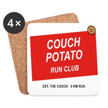 Couch Potato Run Club - Untersetzer (4er-Set) - Weiß - Vorne