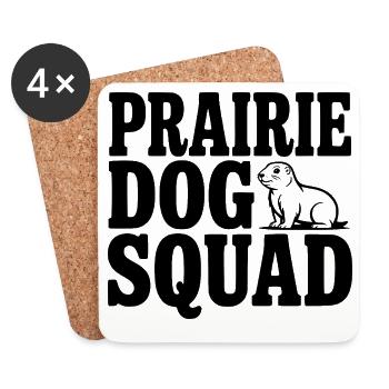 Präriehundetrupp - Untersetzer (4er-Set) - Weiß - Vorne