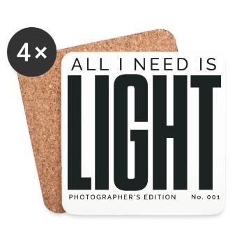 All I Need Is Light | Photographer's Edition - Coasters (set of 4) - white - Front