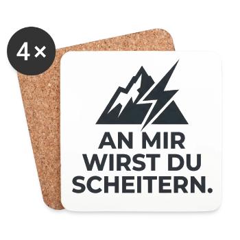 An mir wirst du scheitern - Untersetzer (4er-Set) - Weiß - Vorne