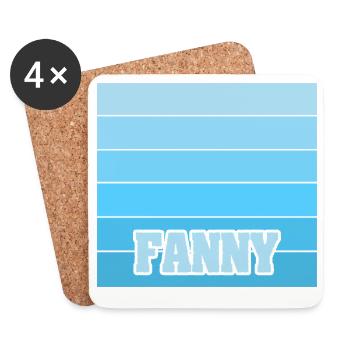 Girl's name Fanny - Coasters (set of 4) - white - Front