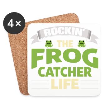 Rockin The Frog Catcher Life Froschfänger - Coasters (set of 4) - white - Front