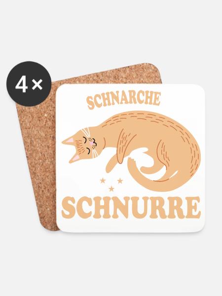 Ich Schnurre - Untersetzer (4er-Set) - Weiß