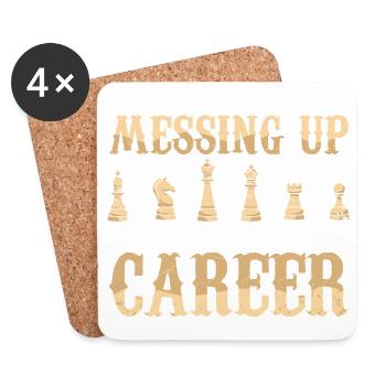 Chess Chess Player Chessboard - Coasters (set of 4) - white - Front