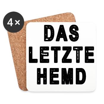 Das letzte Hemd schwarze Schrift - Untersetzer (4er-Set) - Weiß - Vorne
