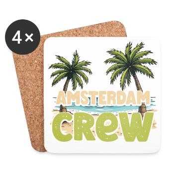 Amsterdam Crew - Coasters (set of 4) - white - Front