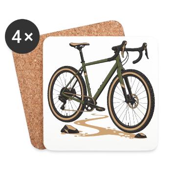Chemise d’aventure de gravel bike - Dessous de verre (lot de 4) - blanc - Devant